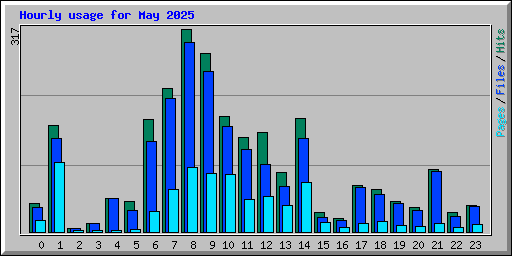 Hourly usage for May 2025