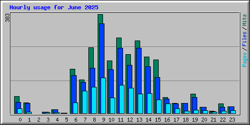 Hourly usage for June 2025