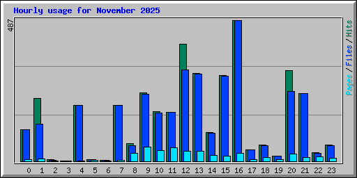 Hourly usage for November 2025